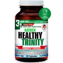 Natren Healthy Trinity Probiotics Supplement - 30 Dairy and Gluten Free Gel Capsules - Mejorar el Gut y la Salud Digestiva, 30 Billones CFU - Lactobacillus Acidophilus, Bifidobacterium, Bulgaricus