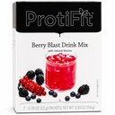 ProtiFit - High Protein Fruit Flavored Powder Drink Mix, 15g Protein, Baja Calorie, Sugar Gratis, Ideal Protein Compatible, 7 Servidores Por Caja (Berry Blast)
