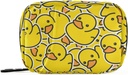 Pill Box Cartón amarillo de pato 7 días Pill caja de viaje Pill Organizer Bolsa con cremallera portátil de vitamina semanal suplemento de la bolsa de bolsa