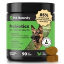 Probióticos de Honestidad Mascotas para Perros para Diarrea Ocasional & Bowel Apoyo, Enzimas Digestivos con Prebióticos para Salud Gut para Perros, Salud Inmunitaria & Itch Relief (Duck 90 ct)