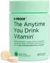 H-PROOF El tiempo que usted bebe Vitamina, Salud del hígado &amp; Immunity Support with Electrolytes, Milk Thistle, and Vitamins B &amp; C - 40 Chewable Tablets (20 Servings), Vegan, Green Apple