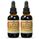 J.CROW'S® Lugol's Solution of Iodine 2% 2 oz (2 Botella) – Premium Iodine & Potassium Iodide Liquid, Gluten " , Extracto libre de alcohol, No Expiration