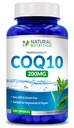 Genérico de vitamina natural Coq10 200mg, 200 cápsulas, absorción rápida - Gluten libre " no GMO
