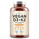 AMANDEAN Vegan Vitamina D3 K2. 5000 iu de Algae. All-Trans MK-7. 120 Softgels. Fundada en planta &amp; Carrageenan Gratis. Aceite de coco orgánico Blend. for Mood, Bones, Heart, Immune Health (Packaging May Vary)