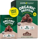 Purely Inspired Organic Protein Powder, 14 Single Serve Packets, Rich Decadent Chocolate - 20g of Plant-Based Protein Powder for Smoothies & Shakes - Dairy-Free, Non-GMO - for Men &amp; Women
