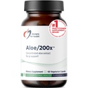 Diseños para salud Aloe/200x - 200mg Aloe Vera Extract - Suplemento de hoja de aloe altamente concentrado para soporte GI - No GMO, píldoras vegetarianas (60 cápsulas)