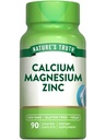 Verdad de la naturaleza Calcio Magnesio Zinc TENIDO 90 Caplets Coated TEN Vegan, Non-GMO, y Gluten Free Supplement