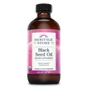 HERITAGE STORE Black Seed Oil, Organic, Cold Pressed Nigella Sativa Supplement with Thymoquinone, Omega 3 6 9, Antioxidante, Inmunity, Cholesterol, Digestive, Heart &amp; Join Health Support*, Vegan, 8oz