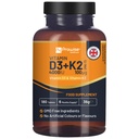 Vitamina D3 4000IU &amp; K2 MK7 100μg Tablas Vegetarianas I 180 (6 meses de suministro) Fácil de Tragar Suplemento para Immune Support, Calcium Boost, Bone &amp; Muscle I Made in The UK by Prowise Healthcare