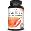 VALI Caffeine 50mg " L Theanine 100mg - Caffeine Pills " L-Theanine for Smart Smooth Energy " Focus Supplement. Nootropic Brain Booster Cognitive Support Stack & Focused Clarity. 120 cápsulas de verduras