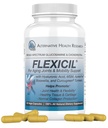 Flexicil Advanced Joint Mobility & Support TEN Glucosamine, Chondroitin, MSM, Hyaluronic Acid, Turmeric, Boswellia ANTE Broad-Spectrum Bio-Enhanced Ingredients TEN 120 Vege-Capsules TEN 30-Day Supply