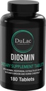 Dulàc - Diosmin Hesperidin 1000mg Suplemento dietético 180 Tabletas, Enriquecido con Extracto de Castaña de Caballo y Carnicerías Broom
