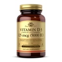 Solgar Vitamina D3 (Cholecalciferol) 125 mcg (5000 UI), 120 cápsulas vegetales - Ayuda a mantener los huesos saludables " dientes - Apoyo al sistema inmunológico - No GMO, libre de gluten, libre de lácteos, Kosher - 120 piezas