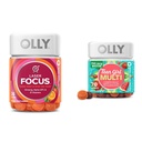 OLLY Laser Focus Gummy 36 Cuenta y Adolescent Girl Multi 70 Cuenta Berry Melon