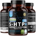 N1N Premium 5-HTP 200mg Plus Calcium, Hecho de Griffonia Seed Extracto, No GMO y Gluten Gratis, 120 Caps