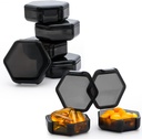 Caja pequeña de píldoras, 7 paquetes de caja de carga de viaje, mini organizador portátil BPA para el bolso de bolsillo, contenedor de vitaminas de medicina diaria, aceite de pescado y almacenamiento de suplementos