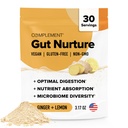 Complemento Gut Nurture Prebiótico + Postbiótico Polvo Superalimentario para Reparación de Gotas Lácteas, Probióticos para Salud Digestiva - Ginger Root - 30 Servimientos
