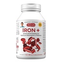 ANDREW LESSMAN Iron Plus 360 Capsules - 18mg Hierro, 100% Aminoácidos puros Hierro Chelatado (Glycinate, Aspartate), Plus Vitamina C para el aumento de la absorción, pequeña, fácil de absorber cápsulas, sin aditivos