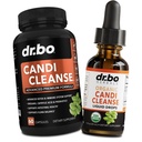 Candi Cleanse Support Suplemento Pills & Drops - Organic Oregano Oil Drops Liquid &amp; Black Walnut Wormwood - Extra Strength Natural Oral Gut Cleanser Detox Health Supplements & caprylic Acid Capsules
