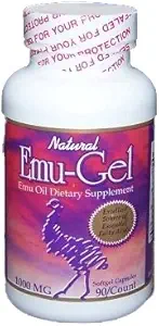 Ultra Emu-Gel Emu Petróleo Dietario Suplemento Gel suave cápsulas 90/750mg
