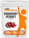BulkSupplements.com Polvo Extracto de arándano - Polvo Sabor de arándano de arándano, Fuente de Vaccinium Macrocarpon Fruit - Vegan & Gluten Free, 500 mg por Serving, 500g (1.1 libras) (Pack of 1)