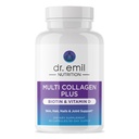 DR. EMIL NUTRITION Multi Collagen Peptides Plus Biotina y Vitamina D - Suplementos de biotina y colágeno para la piel del cabello y las uñas - píldoras de biotina para el crecimiento del cabello