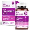 Bold Cranberry Plus – 36 mg PAC – 100% Soluble PAC– UTI UTI de apoyo a las píldoras de arándano para hombres de mujeres – con vitamina C no GMO – 30 cápsulas veganas