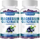 Magnesium Glycinate Gummies 1000mg con Magnesium L-Threonate, Magnesio Chelated Potassium Complex Suplemento con VitD, B6, CoQ10, Calcio,Apoyos para la memoria, calma, mood - 180 Gummies Blueberry