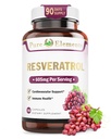 Reveratrol 1450mg Fórmula de Fuerza Extra para promover una mejor habilidad e inmunidad con el Extracto de Té Verde, Extracto de semillas de Grape, Extracto de Vino Rojo y otros 90 días de suministro