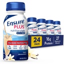 Agitación de la nutrición de vainilla con fibra ← Meal Replacement Shake  durable Listo para beber Silencio 16g Proteína y 27 vitaminas y minerales latitud 8 fl oz - 24 Pack