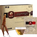 SAMSIDAE Korean Panax Red Ginseng Instant Tea, Box of 50 Sachets, Mejora la circulación sanguínea, los rendimientos intelectuales y la memoria, estimula la energía