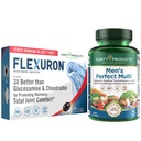 Purity Products Bundle - Hombre Perfect Multi + Flexuron Joint Formula Men's Multi Supports Healthy Vitality, Energy +More - Flexuron - 3X Better Than Glucosamine & Condroitin - 30 Day Supply