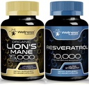 WELLNESS LABSRX Resveratrol Capsules 10000 - Lions Mane Suplemento cápsulas