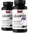Factor de fuerza LeanFire PM, Píldoras de pérdida de peso para mujeres y hombres, quemador de grasa y pérdida de peso durante la noche Píldoras para quemar grasa, metabolismo de aumento, con Melatonina, 60 Conde (Pack of 2)