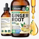 BIO KRAUTER Ginger Root Extract - Natural Ginger Suplementos para el bienestar general - Alcohol y azúcar gratis - Vegan Drops 4 Fl.Oz.