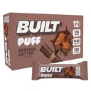 Bar de construcción, Bares de proteína Puff, Brownie Batter Puff, Snacks de 17g Protein, Bares On-The-Go, Sólo 140 Calories, 6g Azúcar, Collagen, Gluten Free, 12 Condes