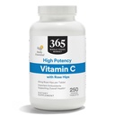 365 por Whole Foods Market, High Potency Vitamin C con Rose Hips, Vegan, 250 Tablets