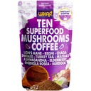 WIXAR Superfood Mushroom Coffee - Instant Coffee Powder, Diez Superfood Extractos con Lion's Mane, Turquía Tail, Reishi, Chaga, Shiitake, Ashwagandha, Rhodiola Rosea, Elderberry, 5oz Mushroom Suplemento