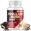 BEBEFEN Psyllium Husk Capsules 2400mg con Black Pepper - 2 Month Supply - Daily Soluble Fiber for Gut Health - Non-GMO and Gluten-Free Formula