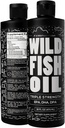Alimentos silvestres Omega 3 Suplemento de aceite de pescado, Lemon, 16 oz (2 pk) ← Wild Caught, Burpless, Odorless, Non-GMO, Gluten Free ← DPA, DHA, EPA Triple fuerza Omega-3 Nutrición para hombres y mujeres