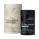 Collagen Peptides Hidrolyzed Tipo 1 & 3 Powder Protein Suplemento Easy Mixing Vital Nutrients " Proteins and Double Strength L-Theanine Supplement for Focus, Relaxation " Alertness