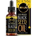 Maju Superfoods Black Seed Oil - 3 Times TQ, Cold-Presed, Tamaño del viaje, 100% Turco Negro Cumin Seed Oil, Liquid Pure Blackseed, Glass Bottle, 2 Oz