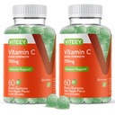 Viteey Chewable Vitamina C Gummies for Adults - 700mg Extra Strength Immune Support Suplemento - Vegan, Gluten Gratis - 120 Conde