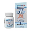 Derrames limpios para el sueño del niño de origen superior - Suplemento de sueño premium para niños - Contiene melatonina, L-Theanine & GABA - menos azúcar - no Gluten-Free - 90 Melts MicroLingual Instant-Dissolve