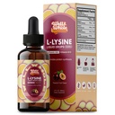 L-Lysine Supplement Liquid Drops TEN L-Lysine 1000mg Tintura con Vitamina A, C y B12 para Adultos &amp; Niños Silenciosos Apoyo, Skin &amp; Lips Salud, Sintesis de Collagen ← Non-GMO, Vegan, 2 Fl Oz (60 ML)