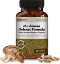 DailyNutra Mushroom Defense Fórmula - Immune Support Suplemento ← Setas orgánicas, Agua caliente extraída - Reishi, Chaga, Maitake, Shiitake & Turquía Tail (60 cápsulas)