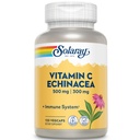 SOLARAY Vitamina C &amp; Echinacea Root ← Sistema sano de inmunos Soporte w / 500 mg VIT C &amp; 300 mg Echinacea Per Capsule ← No GMO " Vegan " sometido 120 VegCaps