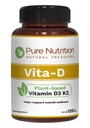 Nutrición Pura Vita D3 K2 - Vitamina Basada en Plantas D3 K2 Suplemento Silencio 120 Tabs tóxico Vitamina D3 6000 UI tóxica Vitamina K2 como MK7 100mcg