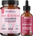 SMNutrition Herbal Hormone Balance Tintura " Myo-Inositol " D-Chiro Inositol ANTE Hormona Balancing Bundle with 40:1 (30 Servings) and Liquid Cycle Support for Women (60 Servings)