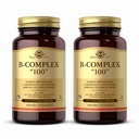 Solgar B-Complex 100" - 100 cápsulas vegetales, paquete de 2 - Metabolismo energético, soporte del sistema nervioso - No GMO, Vegan, Gluten Gratis - 200 servicios totales
